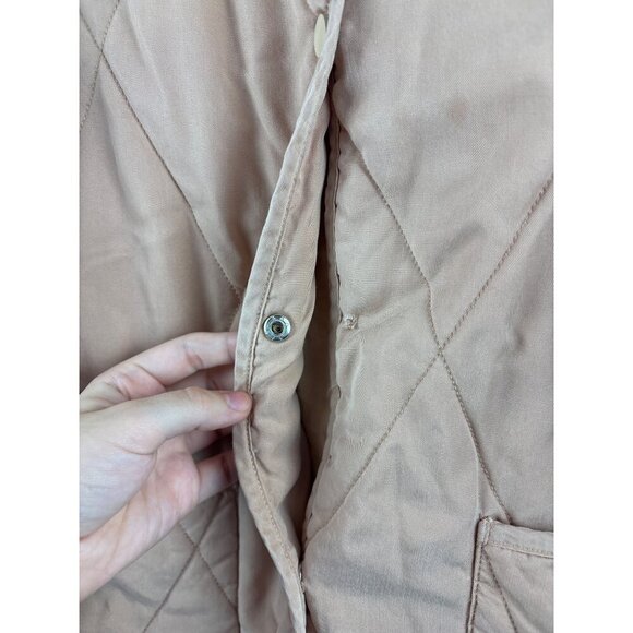 Rhythm Quilted Beige Jacket Medium Button-Up Tencel Womens - Picture 3 of 6